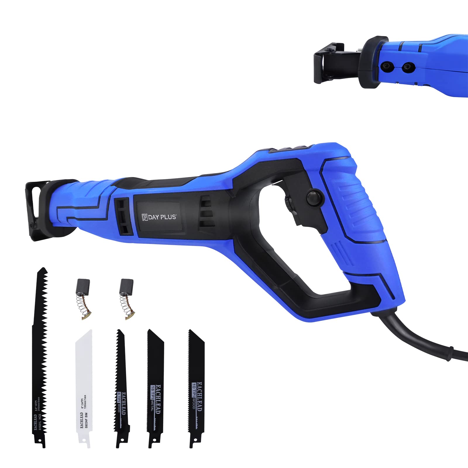 Sega a sciabola da 900 W, sega reciproca a velocità variabile 0-2800 SPM, lunghezza di corsa 28 mm, sega elettrica per tagliare legno e metallo, blu