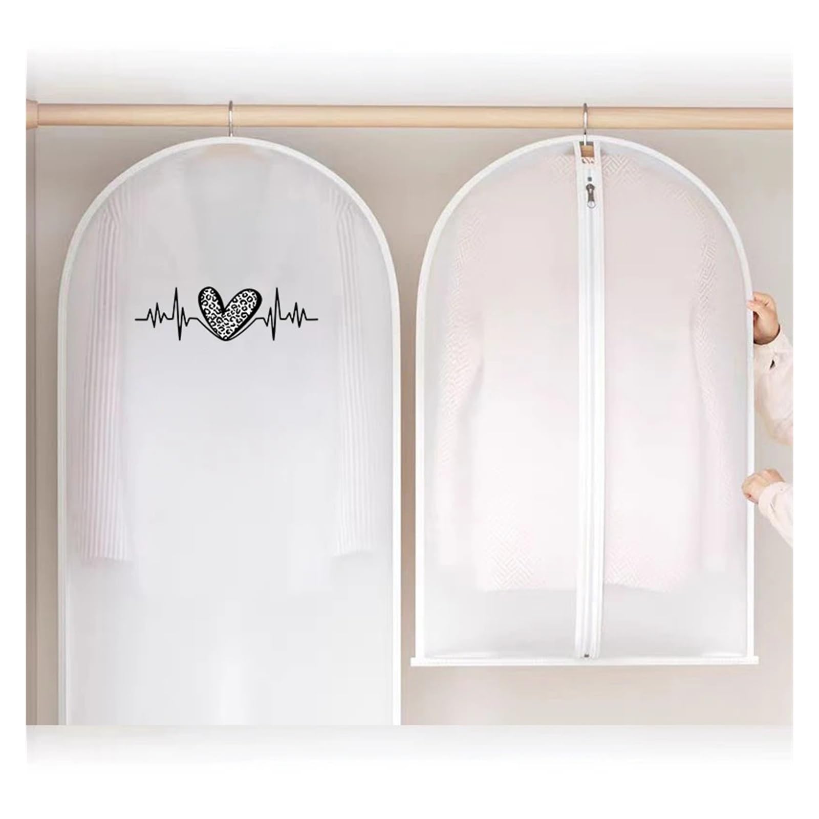 fundas para ropa 2/3/4/5 PCS Hanging Dustproof Garment Cover Washable Clothes Bag For Wedding Dress Suit Coat Closet Wardrobe Clothing Storage(60x120,3 PCS)