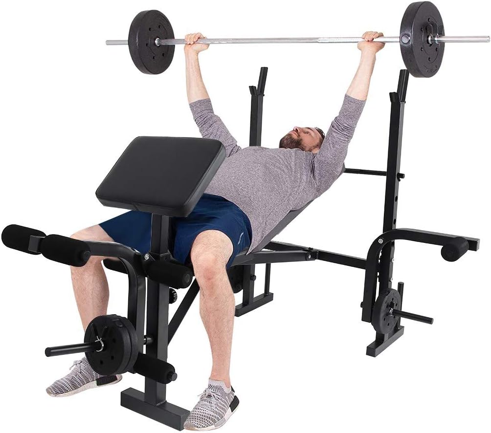 Weight Benches Adjustable Ab Bench Rack Set Fitness Dumbbell Workout Bench Standard Weight Training Benches : Sports & Outdoors