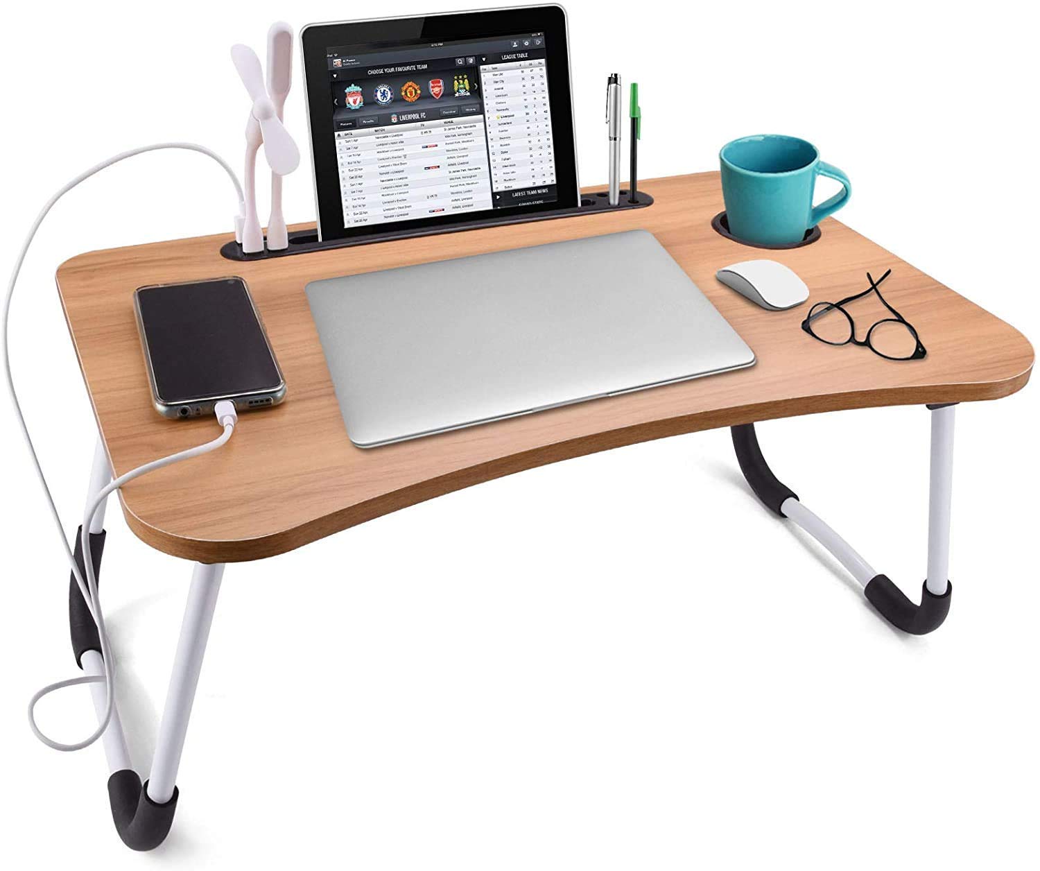 Buy Meshu Foldable Bed Study Table Portable Multifunction Laptop Table Lapdesk for Children Bed