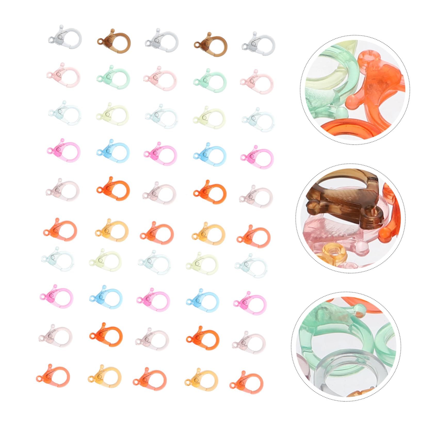 LALAFINA 250stücke Bunte Kunststoff-lobster-clips Robuste Schlüsselanhänger-haken Für Diy Bastelprojekte Claw Clasp Für Schmuckherstellung Und Kreative Anwendungen