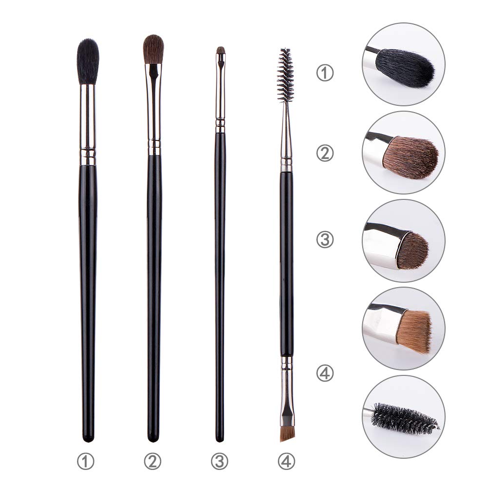 UNIMEIX Professional Eyeshadow Eyeliner Blending Eye Makeup Brushes Eyelash brush Set Soft Natural Black : Beauty & Personal Care
