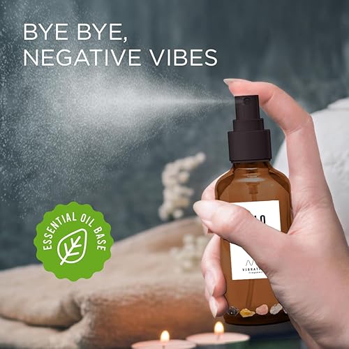 Miniatura 5 de Palo Santo - Spray para manchas con cristales de cuarzo para cuerpo y espacio, limpiador de energía negativa, ambientador natural en aerosol,