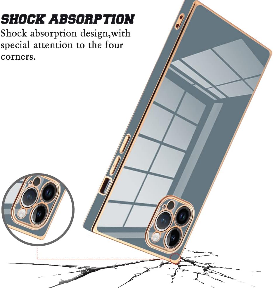 KANGHAR Case Compatible with iPhone 14 Pro Max Luxury Cute Plating Electroplated Design Cute Case Full-Body Anti-Scratch Shockproof Bumper Slim Cover - Image 6