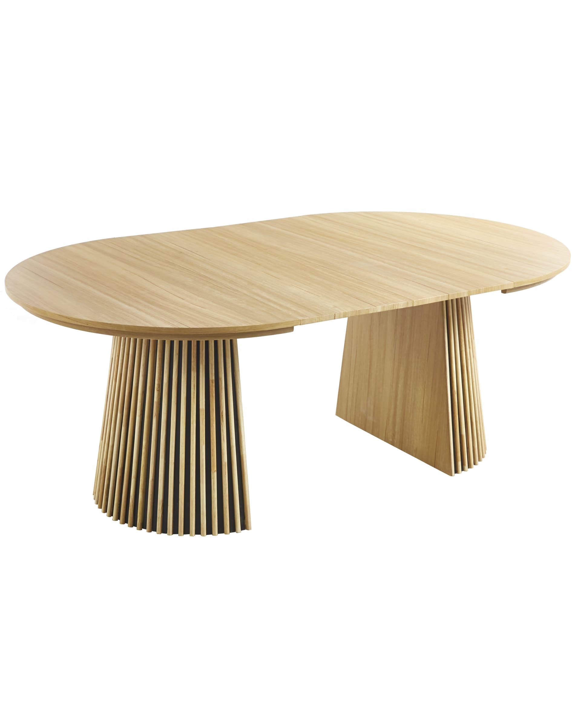 Home Heavenly®Mesa Comedor Redonda Extensible Kena Mesa salón de 120 cm hasta 200 cm