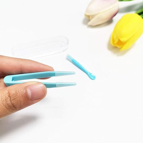 Miniatura 4 de Fundas para lentes de contacto, aplicador de lentes de contacto y herramienta de extracción con pinzas de punta suave, pinzas portátiles para lentes