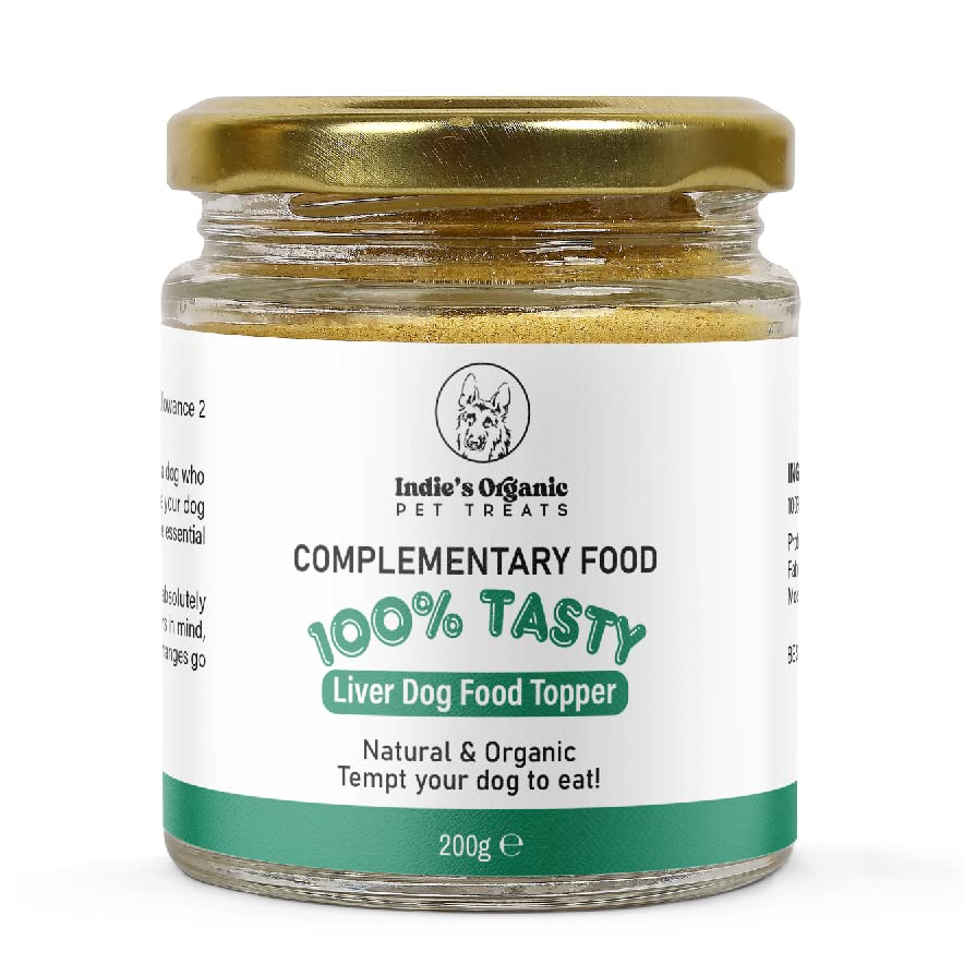 100% Tasty Liver dog food topper-Fussy Eaters-Enhance your dogs mealtime-Great for lickimats-In a 200g Glass Jar- Natural dog treats.