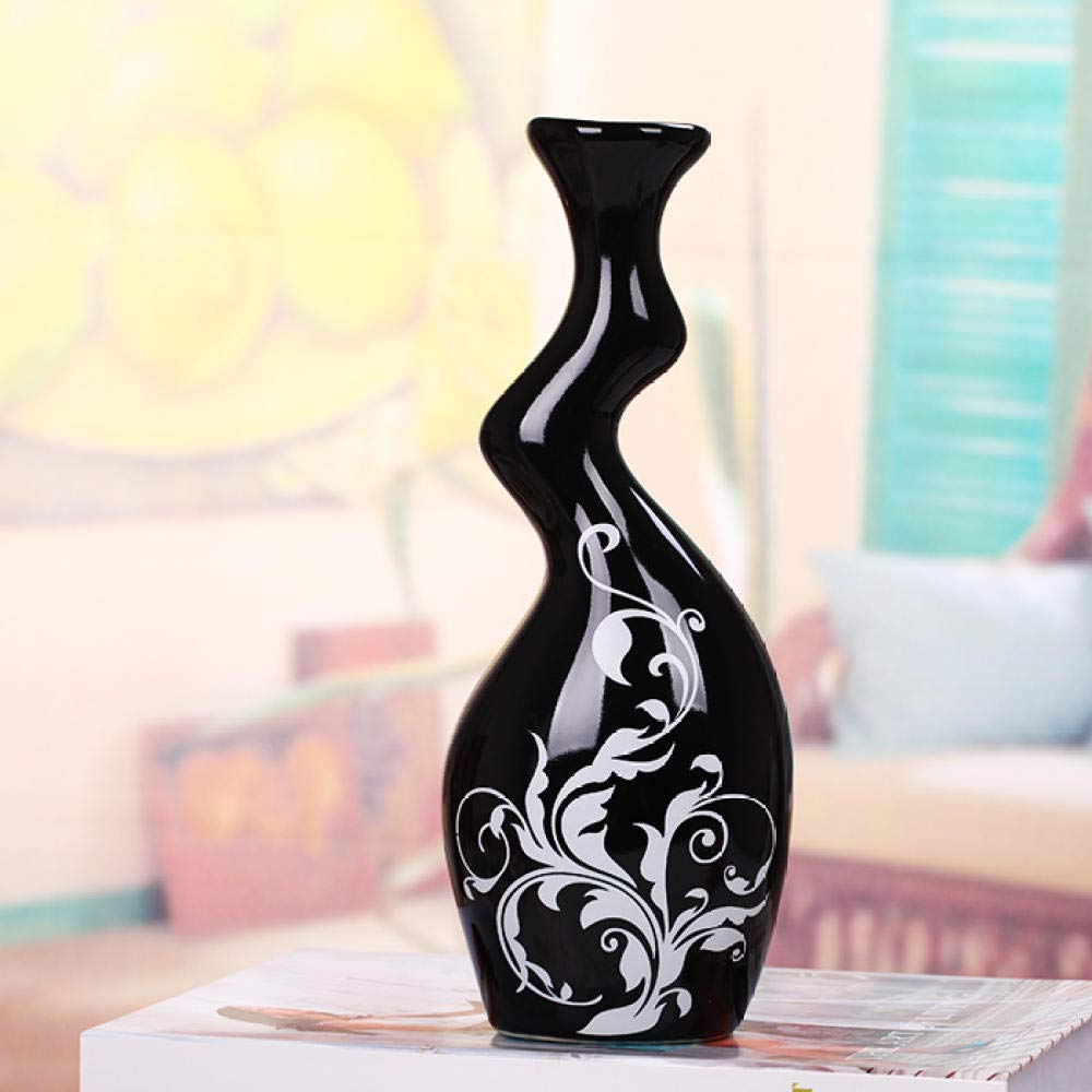 Statuetka figurka rzeźba do domu ozdoba biuro półka na książki Deco ceramiczny wazon nowy dom dekoracja nowoczesna dekoracja domu abstrakcyjny wazon czarno-biały wazon
