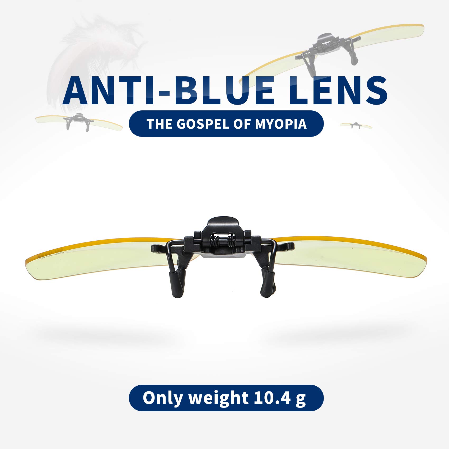 Snapklik.com : Clip-on Blue Light Blocking Computer Glasses Unisex Anti ...
