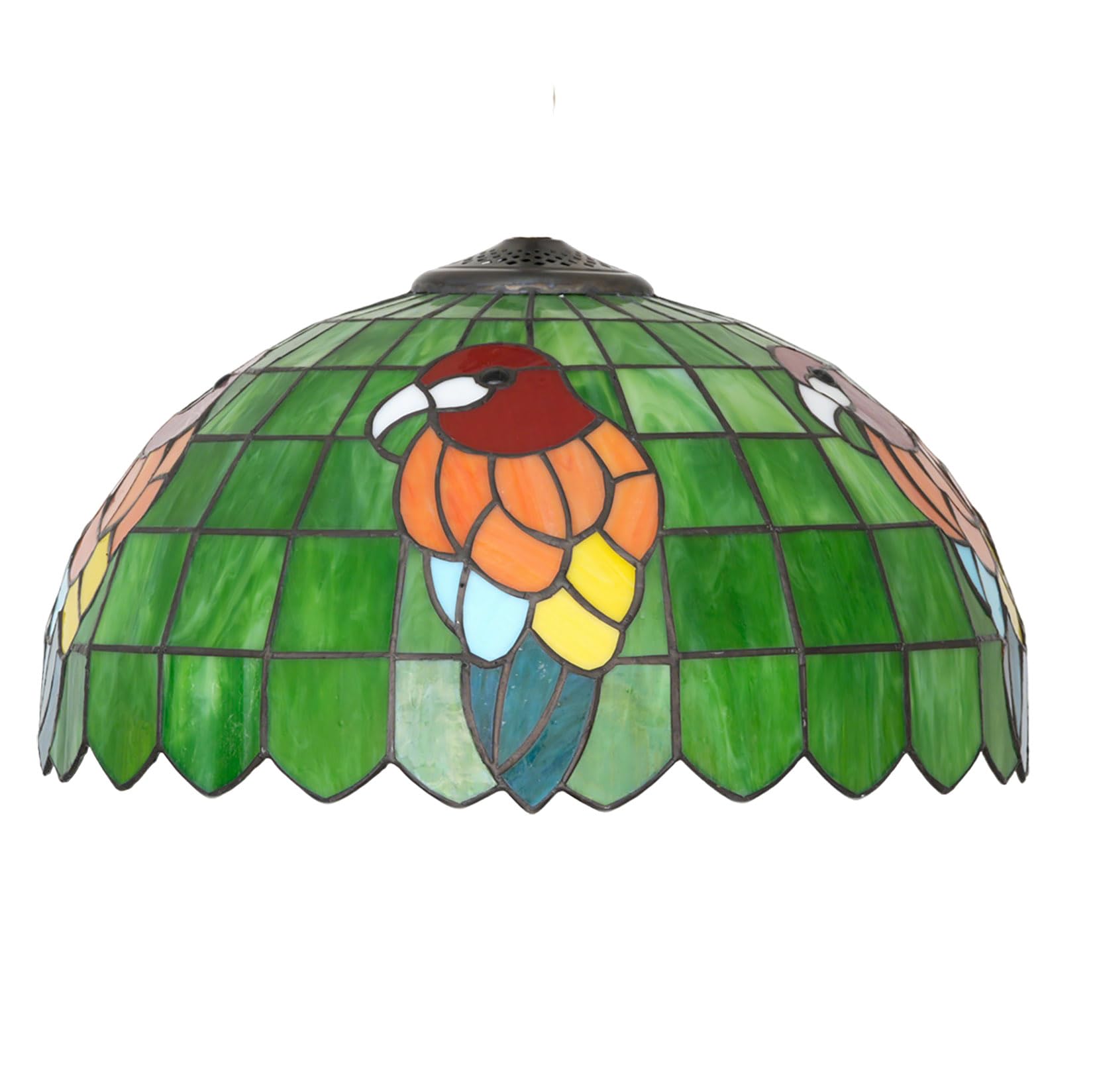 Tiffany Red Stained Glass Parrot Bird Lampshade Replacement for Table Lamp