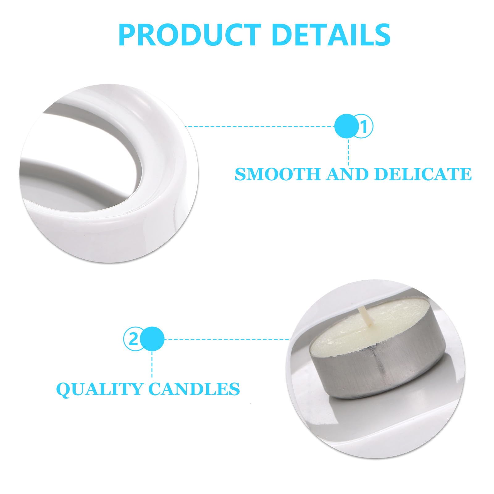 Gatuida Fondue de Cerámica 400ml para Chocolate y Queso Vela