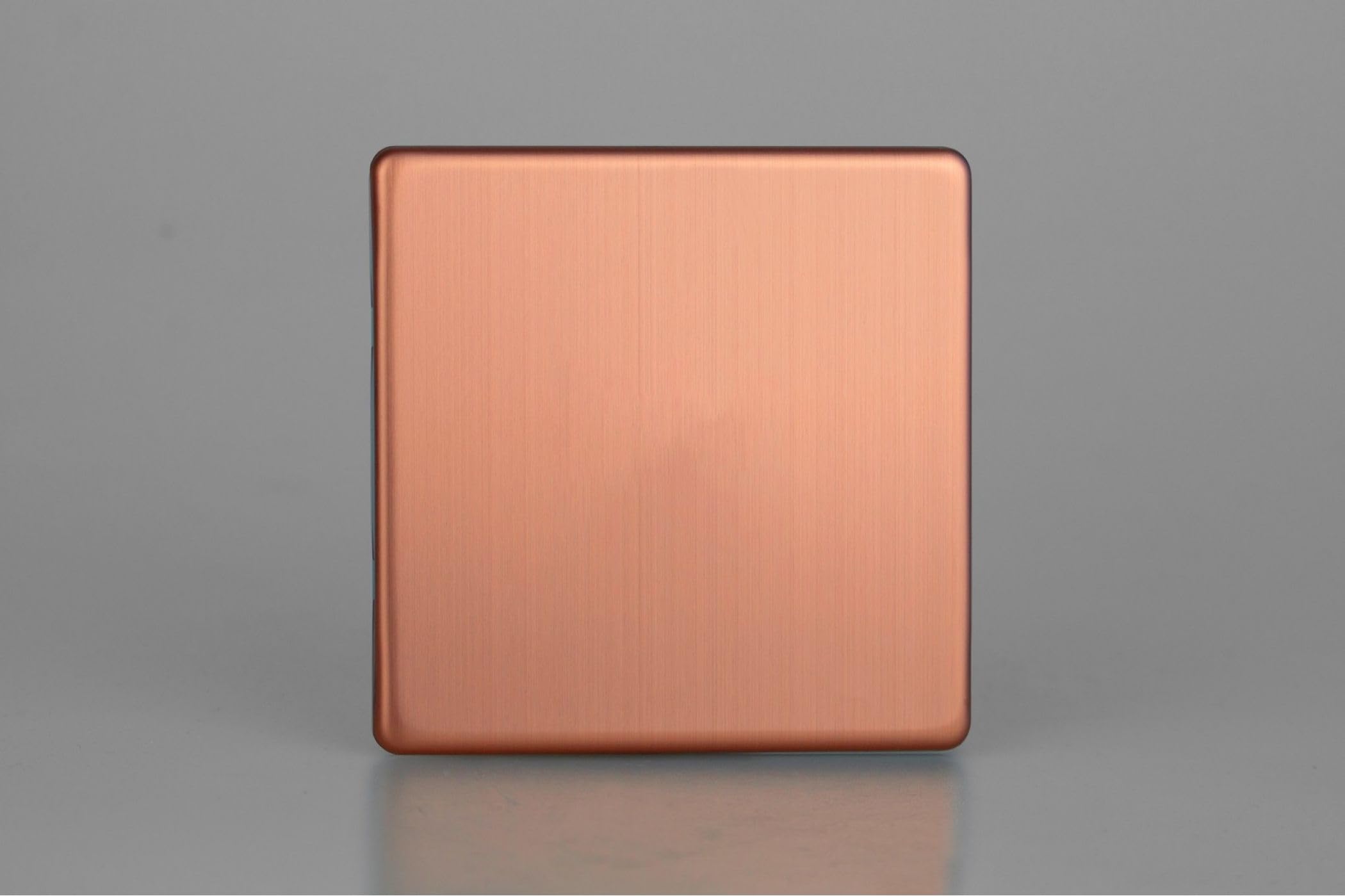 Varilight XDYSBS.BC Single Blanking Plate, Urban screwless Brushed Copper