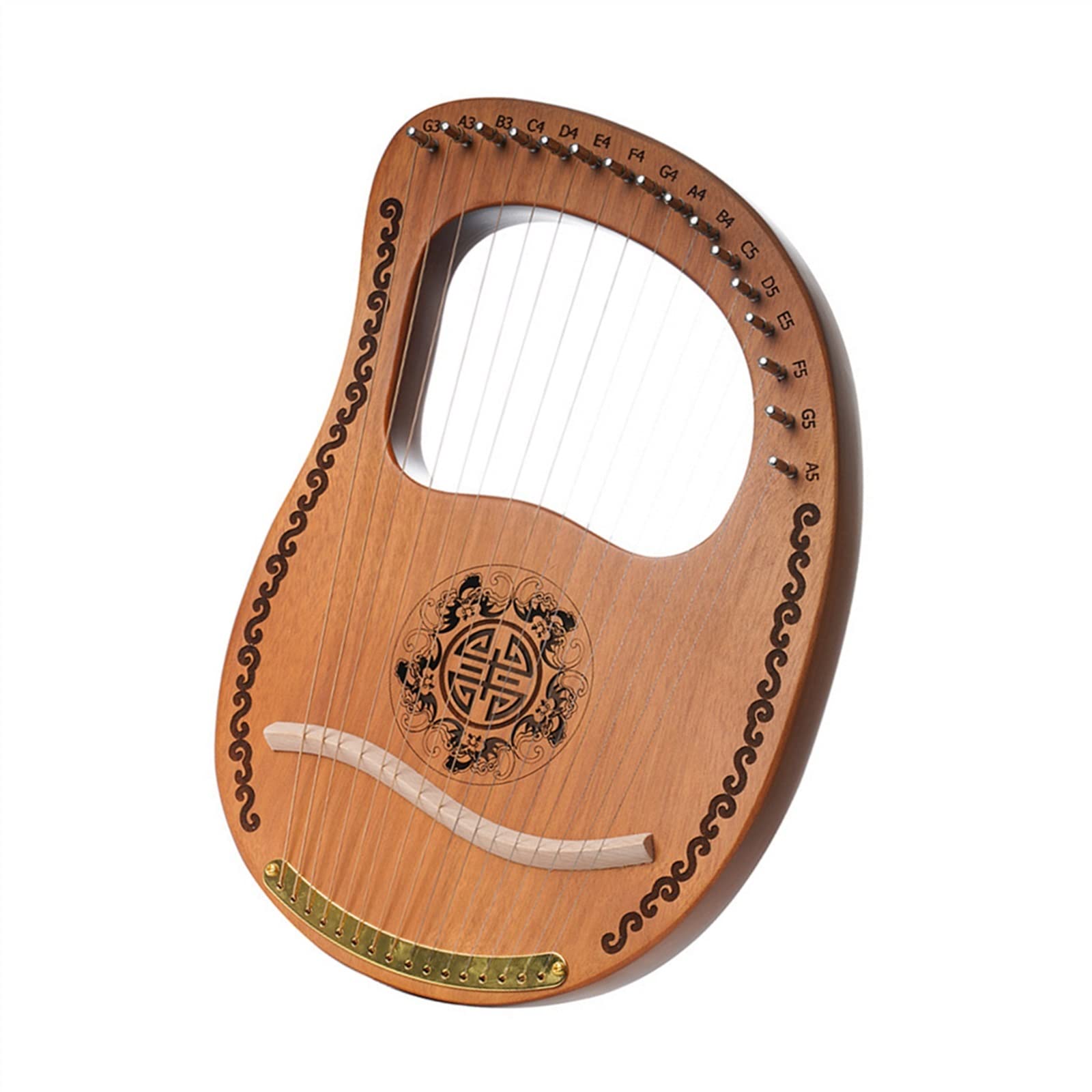 Amazon.co.jp: ハープ 16弦竪琴 箱型丸太 16弦ハープ ポータブルハープ