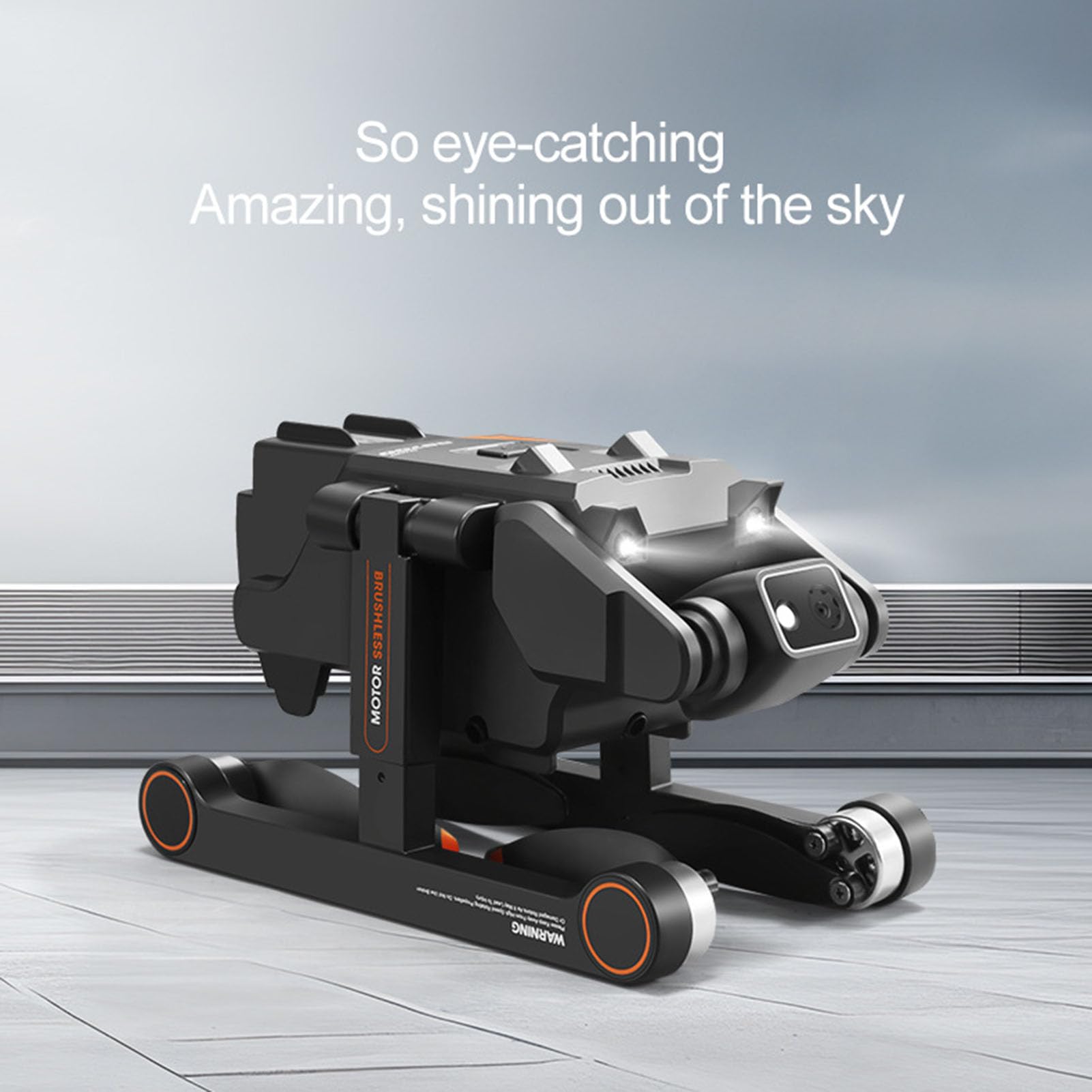 Drone con Doppia Fotocamera, Quadricottero RC Senza Spazzole Pieghevole WiFi con Schermo, Evitamento degli Ostacoli, Posizione GPS, Video di Foto di Gesti, un Ritorno a Chiave
