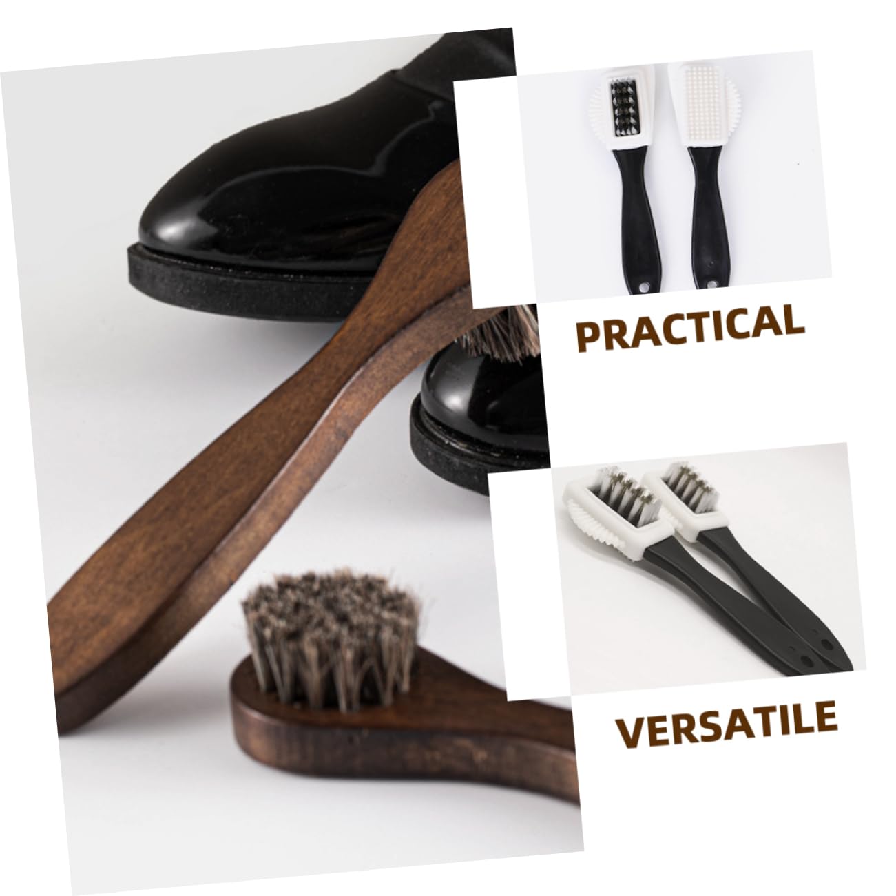 FRCOLOR 5 Series Kit De Betún para Zapatos Ante Limpiador De Cepillos para Zapatos Fregar Cepillo De Gamuza para Zapatos Bota Zapato Limpio Madera 2 Piezas X 5