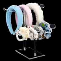Porte-bandeaux Acrylique 2 Niveaux PandaHall - Organisateur Cravates Et Chouchous
