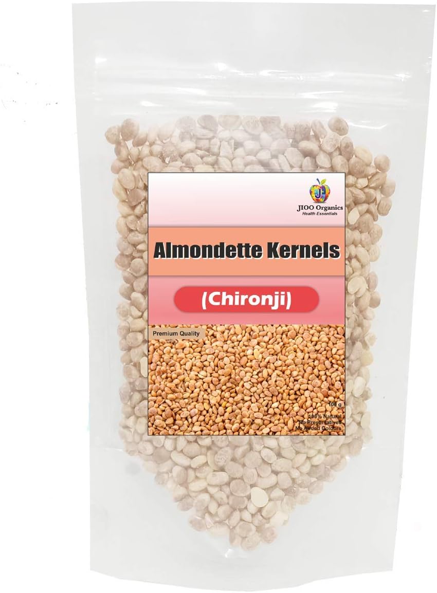 Jioo Organics Natural Almondette Kernels | Chiraunji | Charoli | Chironji (100gm)