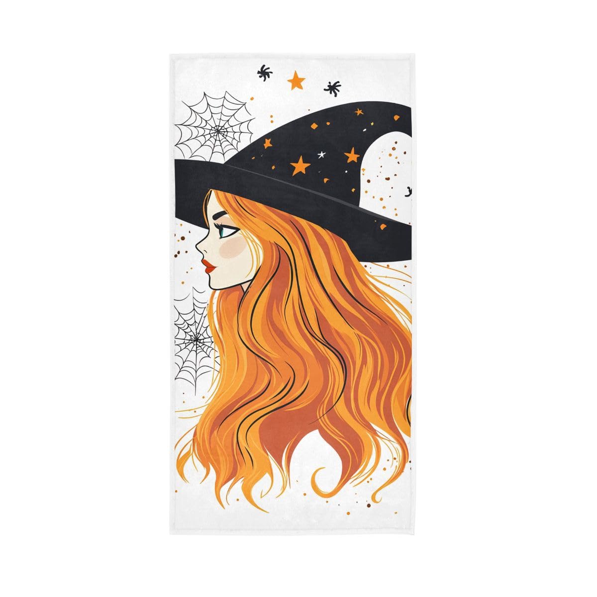 LSRCPD Halloween Witch Hand Towels, 15 x 30 Inches, Soft Highly Absorbent Towels for Bathroom Gym Hotel