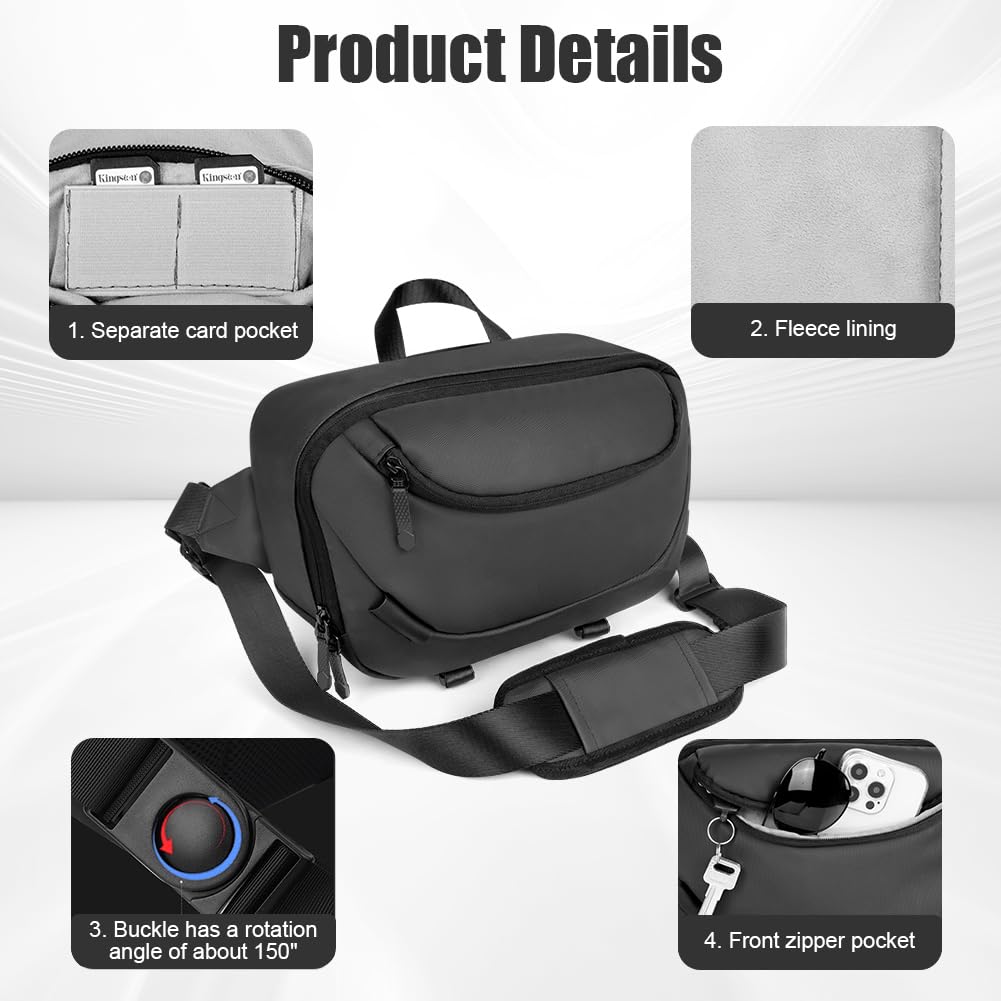 Flintronic Borsa Fotocamera, Impermeabile Antiurto Custodia per Fotocamera Obiettivo, Cinghia Regolabile, Fodera Morbida e Soffice, Leggero Borsa Fotografica, SLR DSLR Obiettivi & Accessori-32*20*13cm