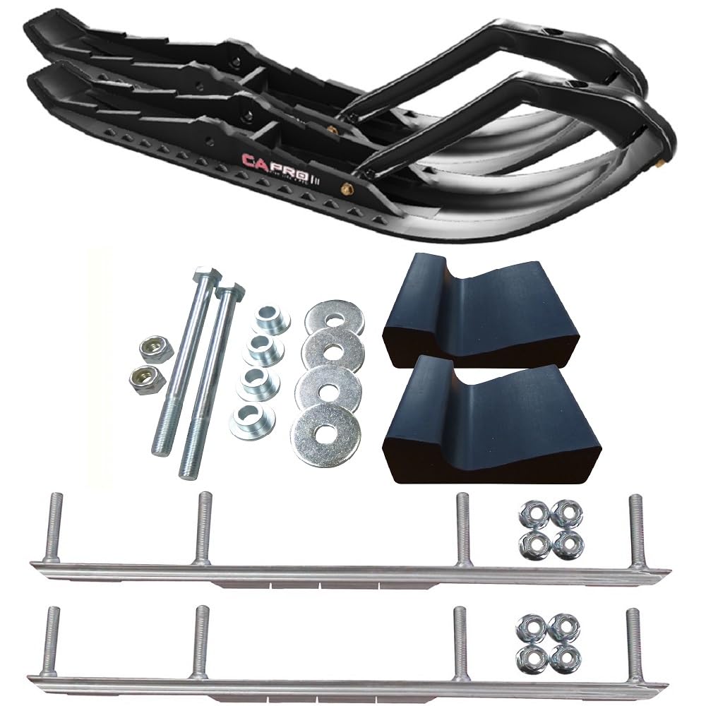 C&A Pro Black TMX Snowmobile Skis w/ 6