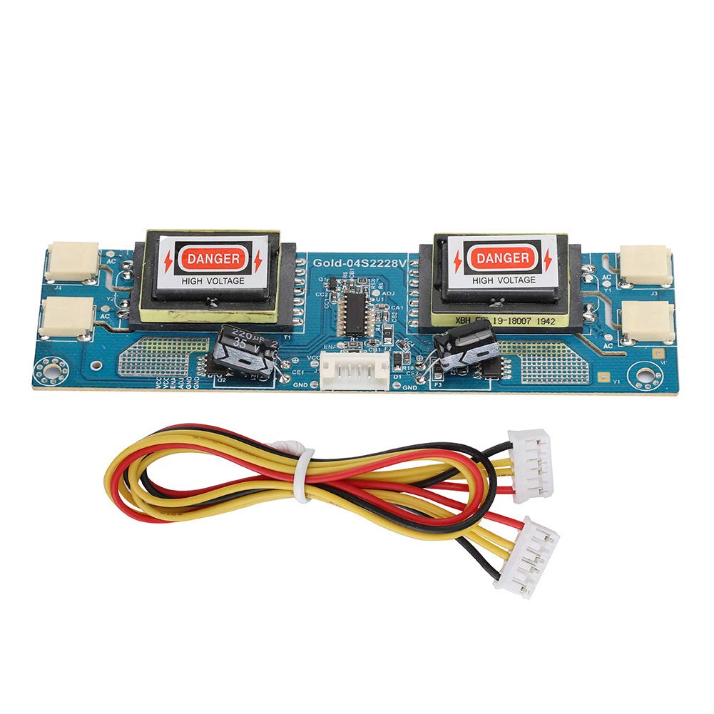 Bewinner Scheda Inverter, Scheda Inverter Ad Alta Pressione 10-28V 4 Lampadine 6PIN, Scheda Inverter Ad Alta Pressione a Porta Piccola CCFL 4 per Retroilluminazione Schermo LCD 10-26