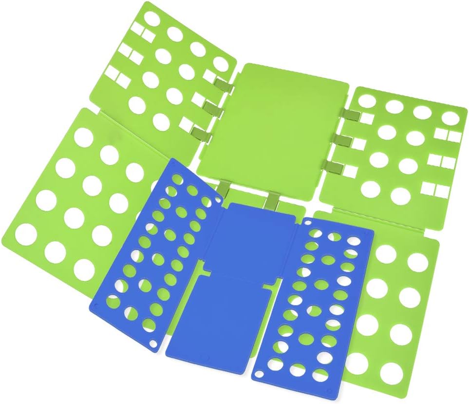 BoxLegend Shirt Folding Board Shirt Folder Clothes Folder T Shirt Folding Board Shirt Folder Board Kids Clothes Folding Board Folding Clothes Board Laundry Folding Board Easy and Fast(Green&Blue)