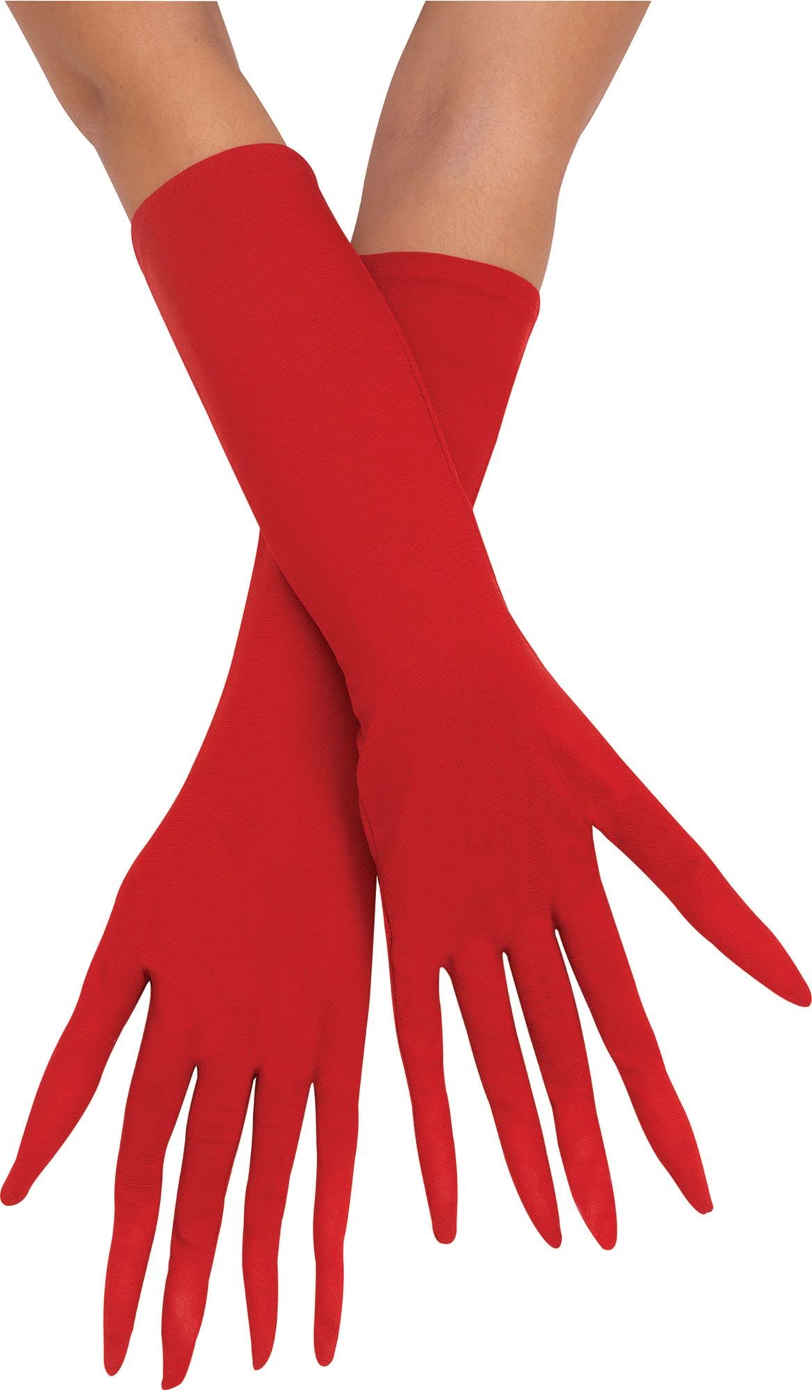 FunWorld Red Pointy Finger Gloves Slenderman Horror Costume 90944R