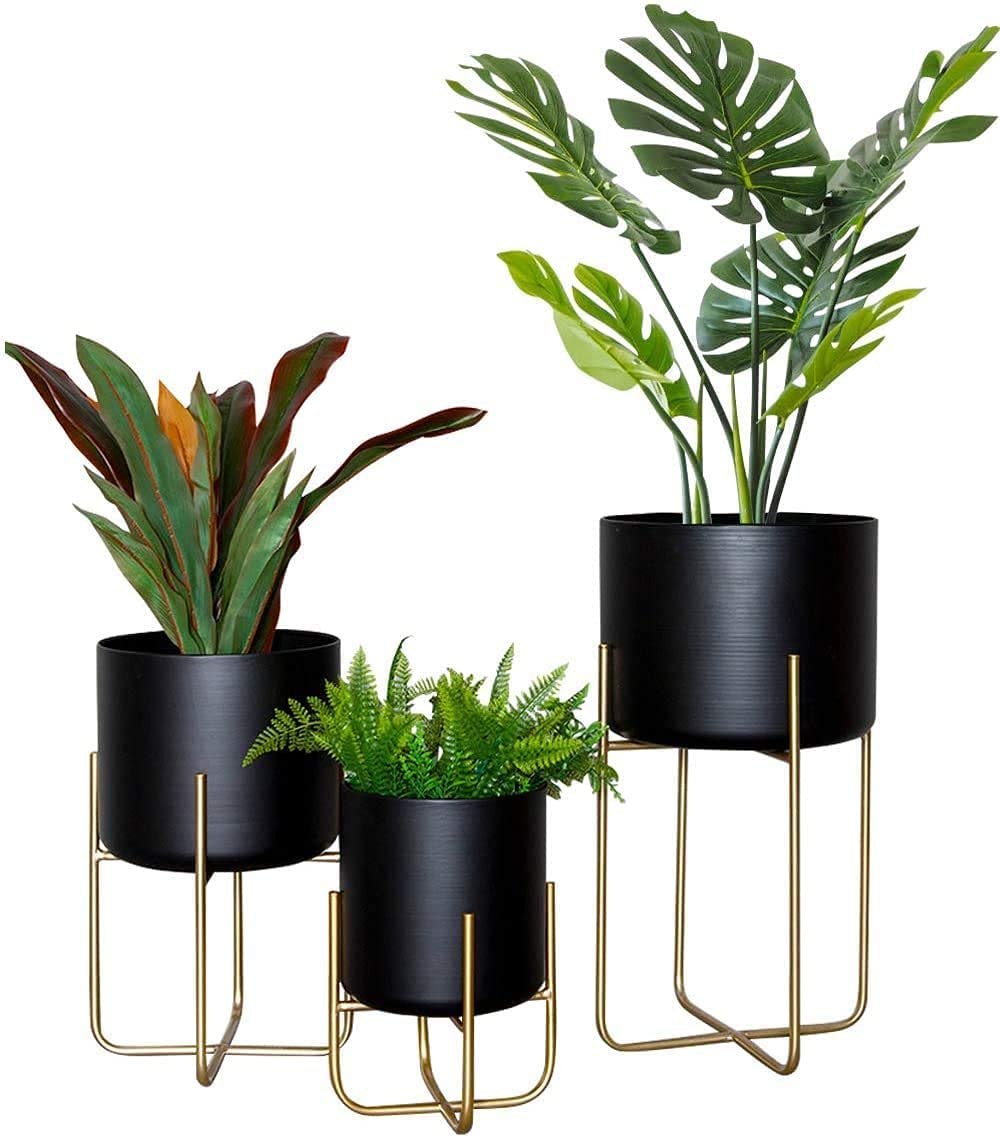 See full amazon price history chart for NU INVENTION Large Floor Standing Planters with Metal Stand Pack of 3, Extra Large Plant Pot Container, Planter Flower Pots and Stands (Black) NU INVENTION Large Floor Standing Planters with Metal Stand Pack of 3, Extra Large Plant Pot Container, Planter Flower Pots and Stands (Black) (B08W1KMX6N) Amazon Price History, Amazon Price Tracker