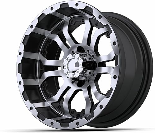 Miniatura 4 de Rueda de aluminio Omega para carrito de golf, patrón de pernos de 0.157 x 4.000 in, estándar para la mayoría de los modelos de carrito de golf (se