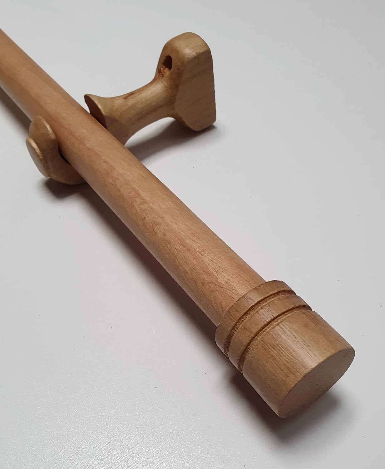 Asta Per Tende In Legno Naturale - Diametro 28 Mm, Kit Completo Con Supporti E Punte | Lunghezza 1,80 M Per Interni - Foto 9