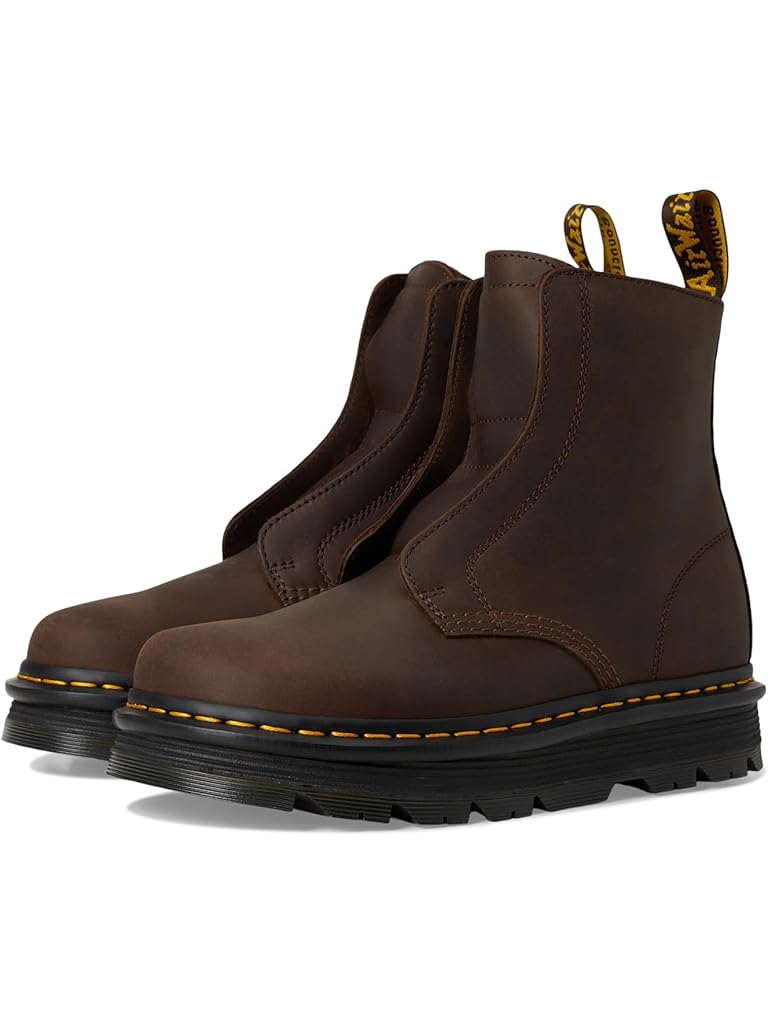 Brown Dr. Martens Zebzag Laceless