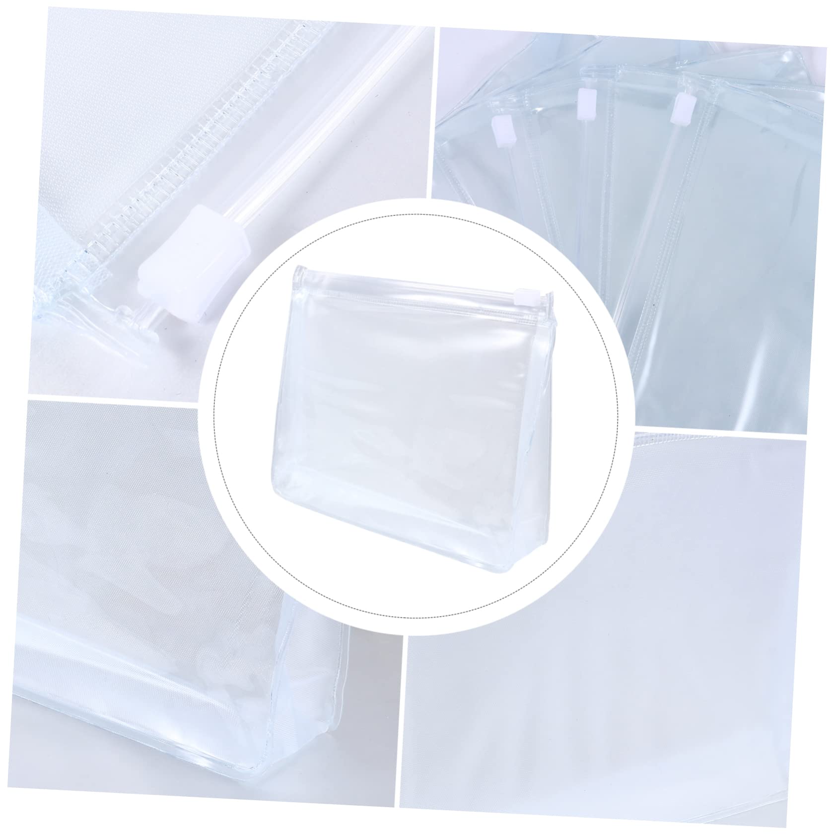 POPETPOP 20pezzi Trasparenti Per Cosmetici Impermeabili Con Zip Organizer Da Viaggio Per Trucco e Toiletries Per Palestra e Bagno