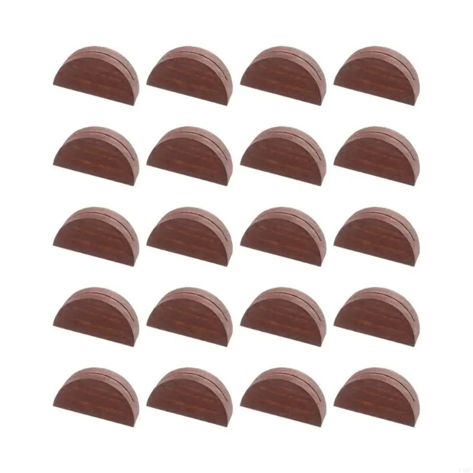 GOXQIT 50PCS Wooden Semi Circular Table Card Holders For Photos Menus Name Labels Display For Party(Color 2)
