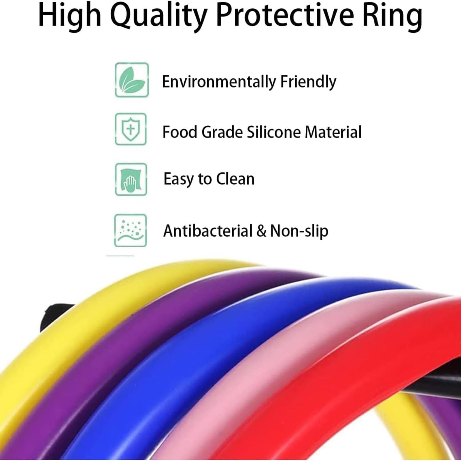 1 par de fundas para aros de silla de ruedas, cubiertas antideslizantes de silicona para aros de empuje de silla de ruedas de 22/24 pulgadas, para cubierta de rueda trasera de silla de ruedas ( Color