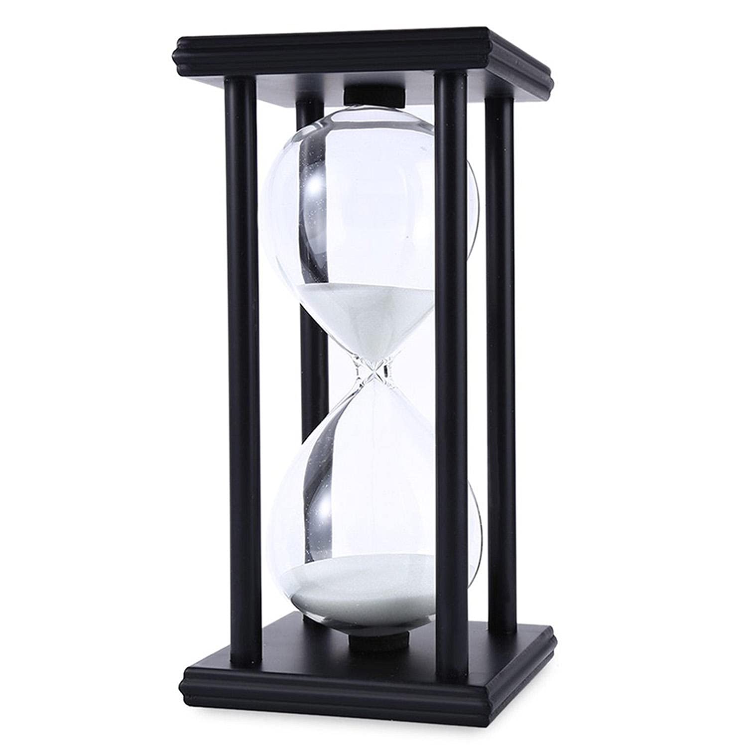 Temporizador de arena de 60 minutos de reloj de arena de la cocina de la escuela de madera moderno reloj de arena reloj de arena temporizador de té decoración del hogar regalo