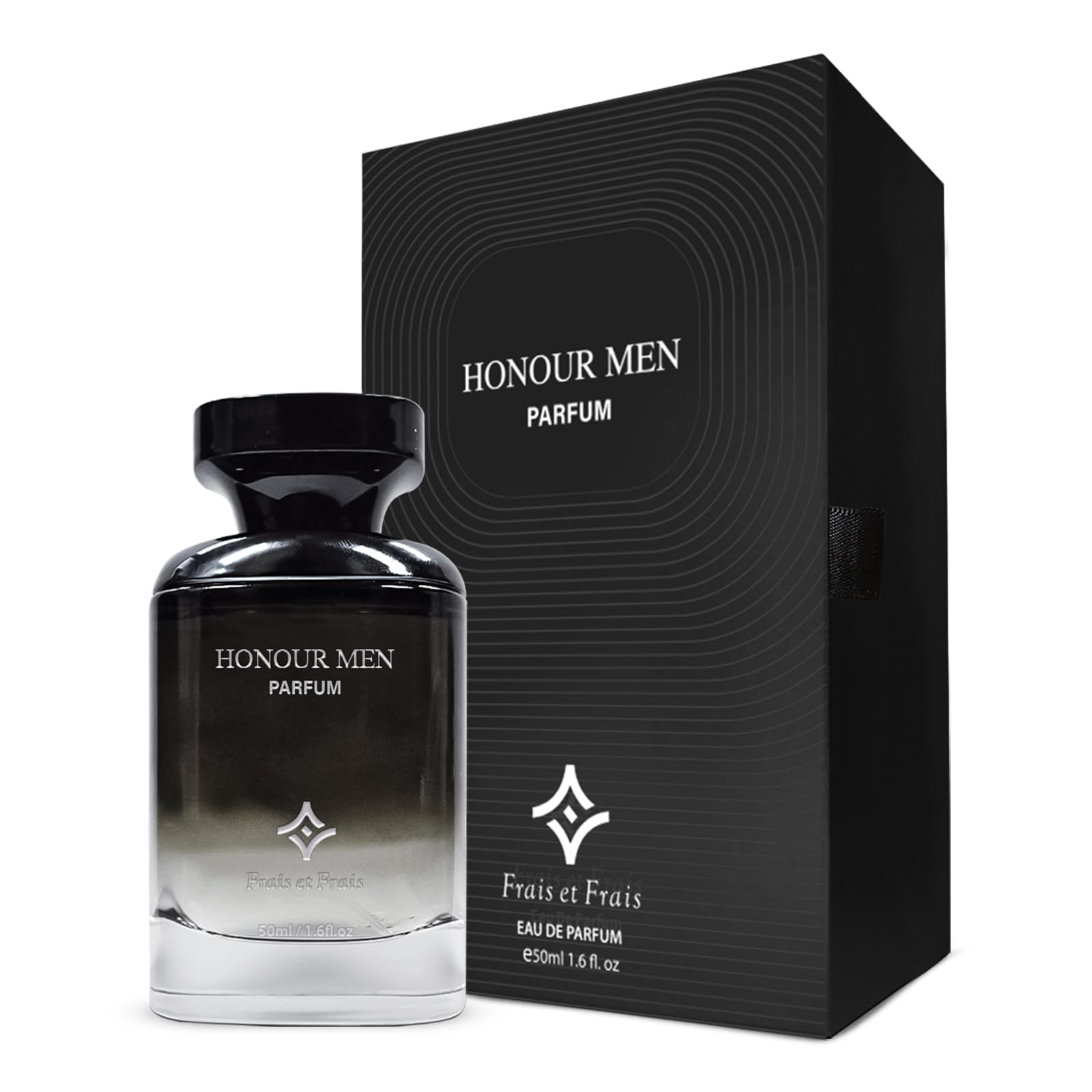 Frais Et Frais Honour Men Perfume 50ML - Eau de Parfum - Men's Leathery & Musky Fragrance with Bergamot, Leather & Ambroxan