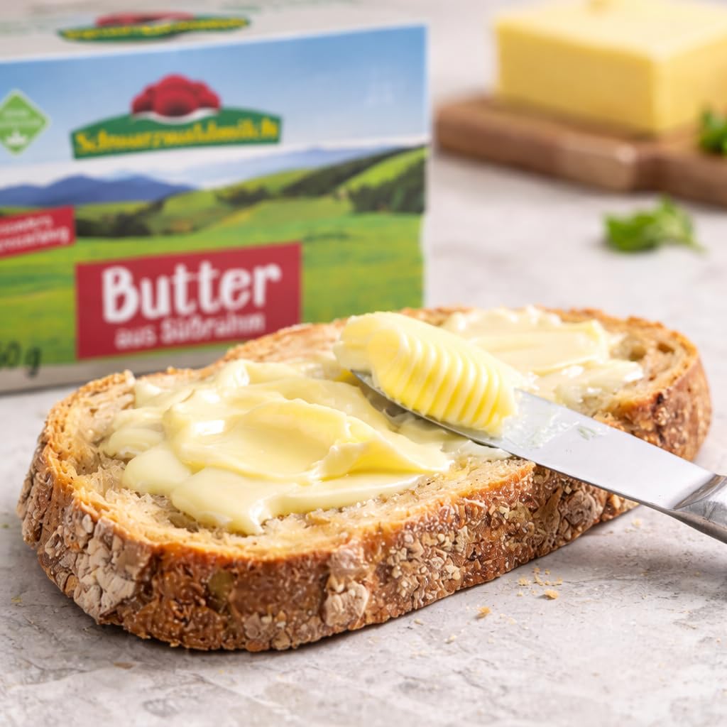 Schwarzwaldmilch Süßrahmbutter 250g – Besonders mild & streichzart, ohne Gentechnik, ideal für Brot, Backen & Kochen, 4 Packungen á 250 g