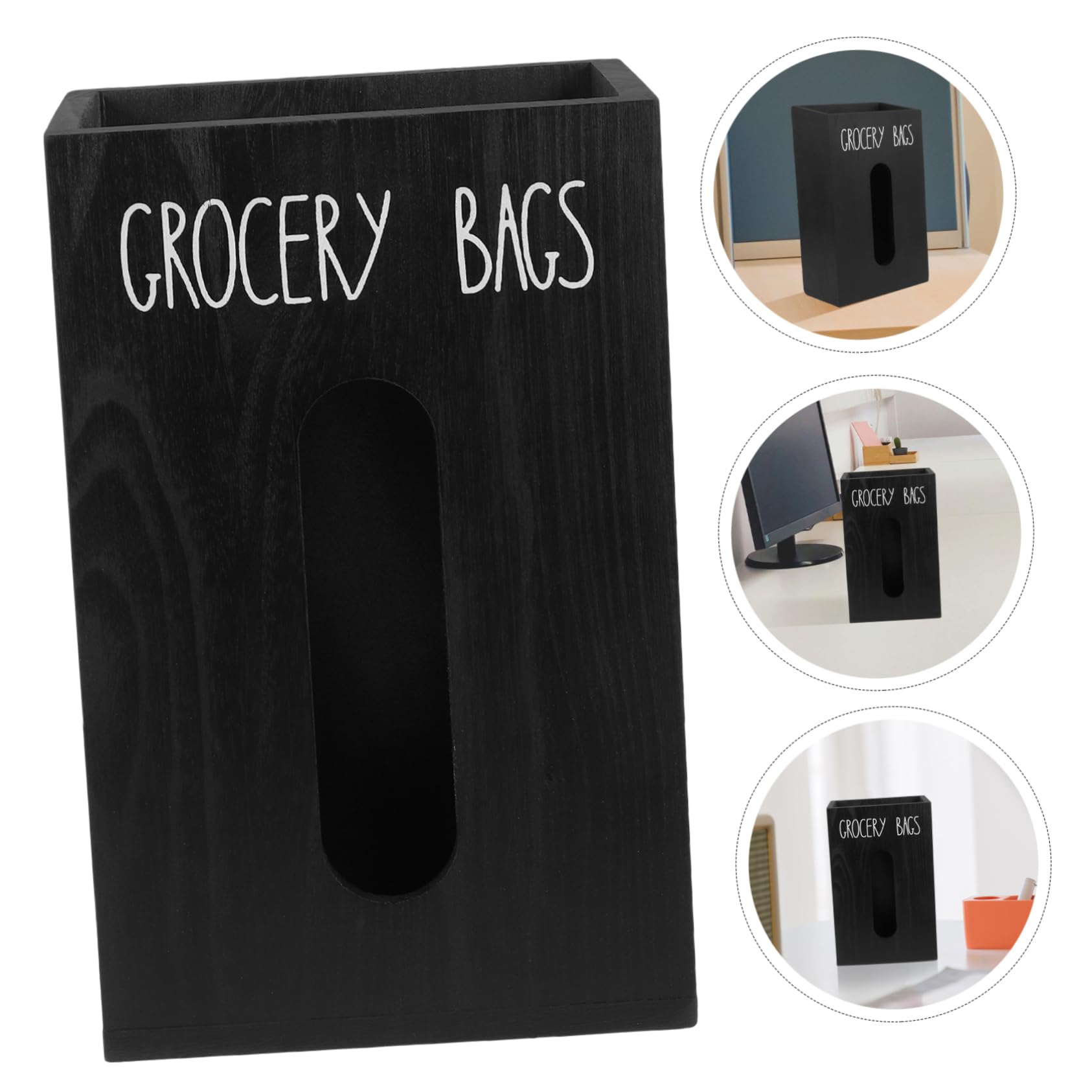 ABOOFAN Dispensador De Bolsas De Basura De Madera Rústico Porta Bolsas De Basura para Encimera