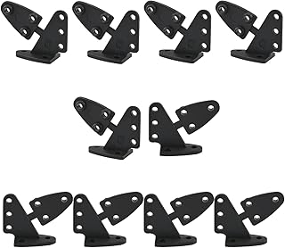 Juvielich 10 Sets Airplane Control Horn, 16x13.5mm Plastic Horns for RC Airplane Parts Black