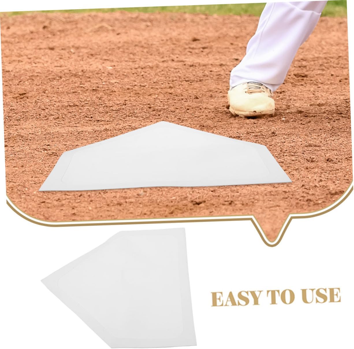 KICHOUSE 3pcs Baseball Training Plate Home Plate Markers Pitcher Training Mat Portable Pitching Mound for Practice