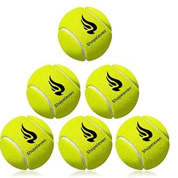 Standard Soft and Bouncy Cricket Tennis Balls – Lightweight for Training, Pack of 6