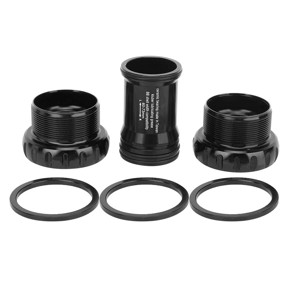 KIMISS Pasuje do Zintegrowanego, Pustego Suportu Koła łańcuchowego BB91/BB92 do Rowerów Górskich i Szosowych - Typ Wciskany, Lekkie Aluminium z łożyskami Ceramicznymi