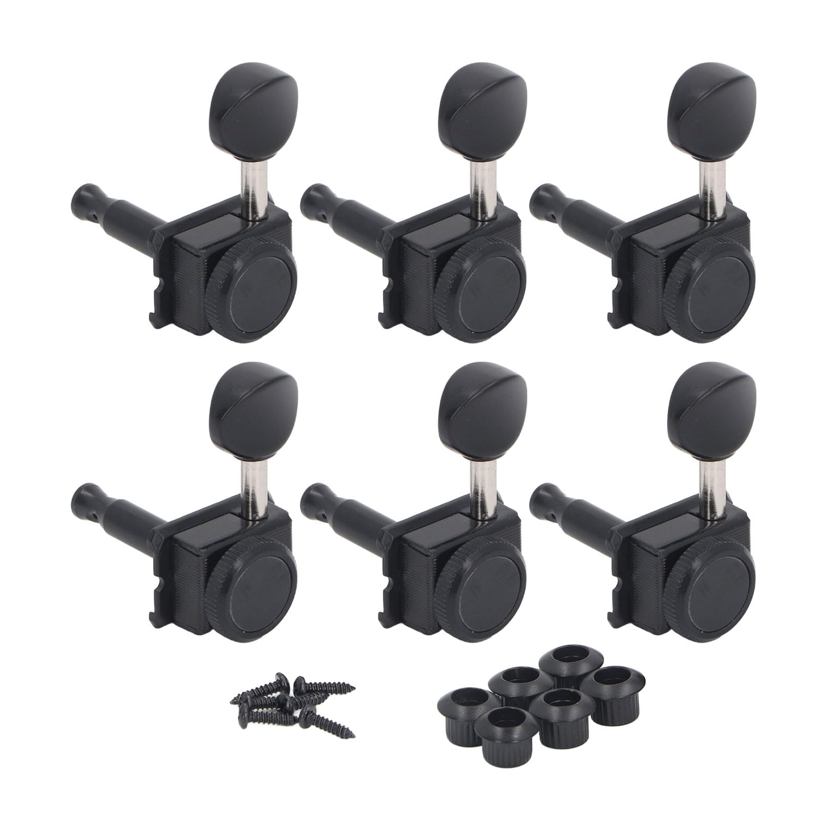 Afinadores de Bloqueo de Guitarra, 6 Teclas de Afinación de Cuerdas de Bloqueo Izquierdo, Cabezal de Máquina, Piezas Clásicas Acústicas para la Mayoría de las Guitarras Acústicas