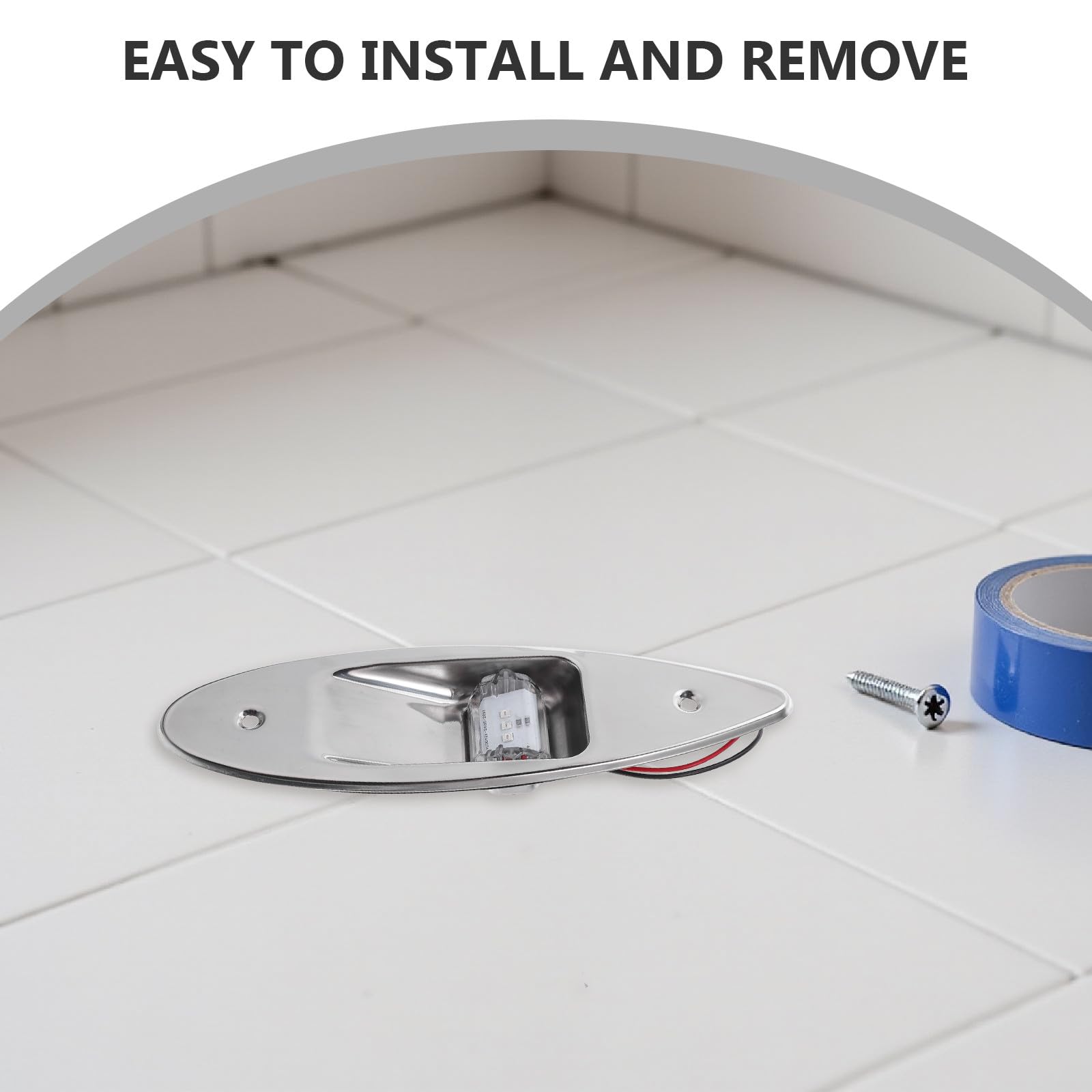 2 pezzi Luci di Navigazione LED per Barca Acciaio Inossidabile Marino Rosso e Verde Incasso per Prua Yacht Pontoon Kayak