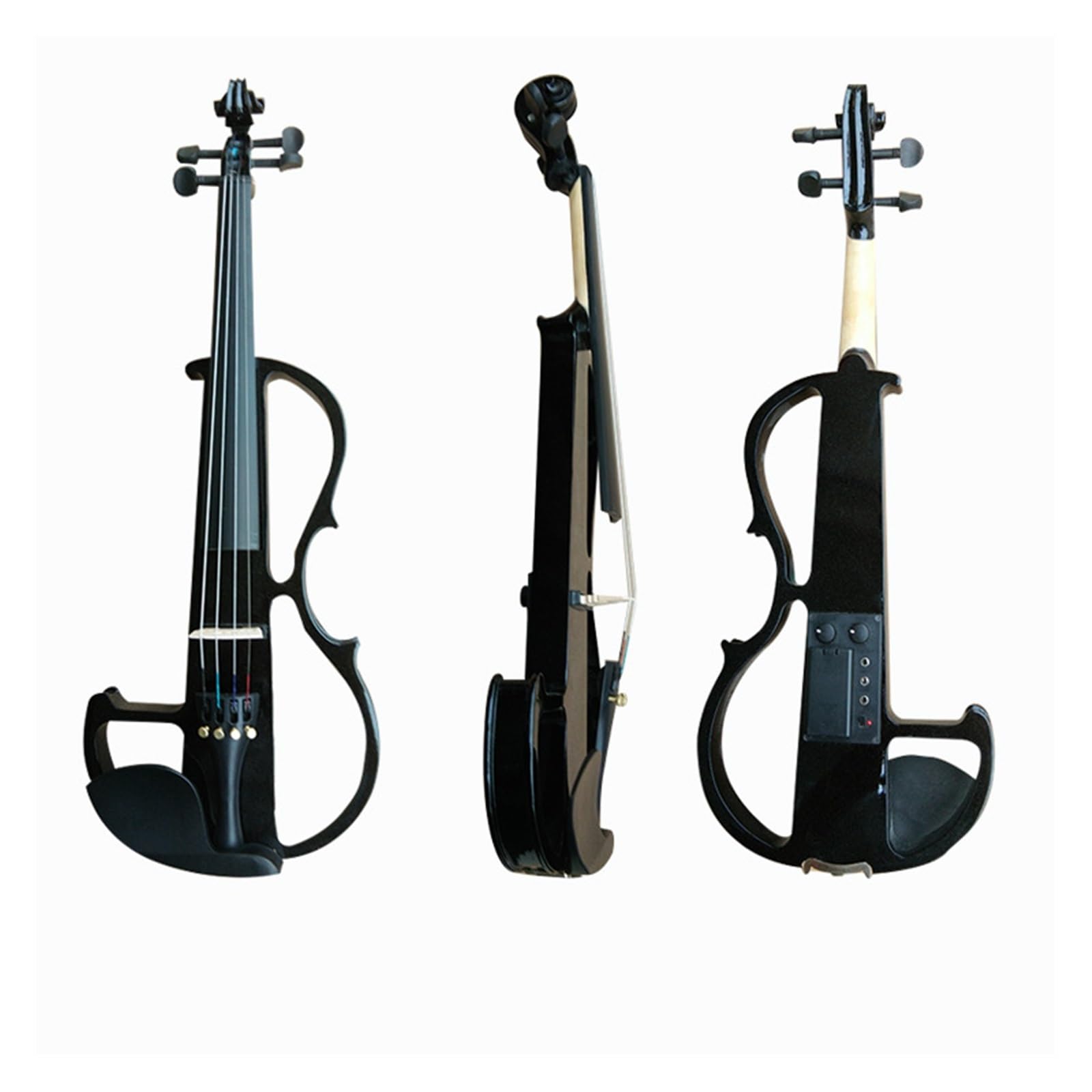 Violino Elettronico Colorato 4/4 Per Principianti Che Suonano Uno Strumento A Corda Violino(1/2 black)