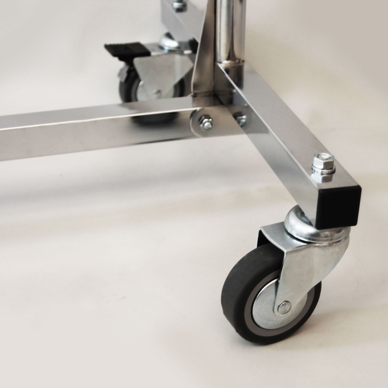 GERSO Reiserollständer höhenverstellbar klappbar verchromt (100cm Breite)