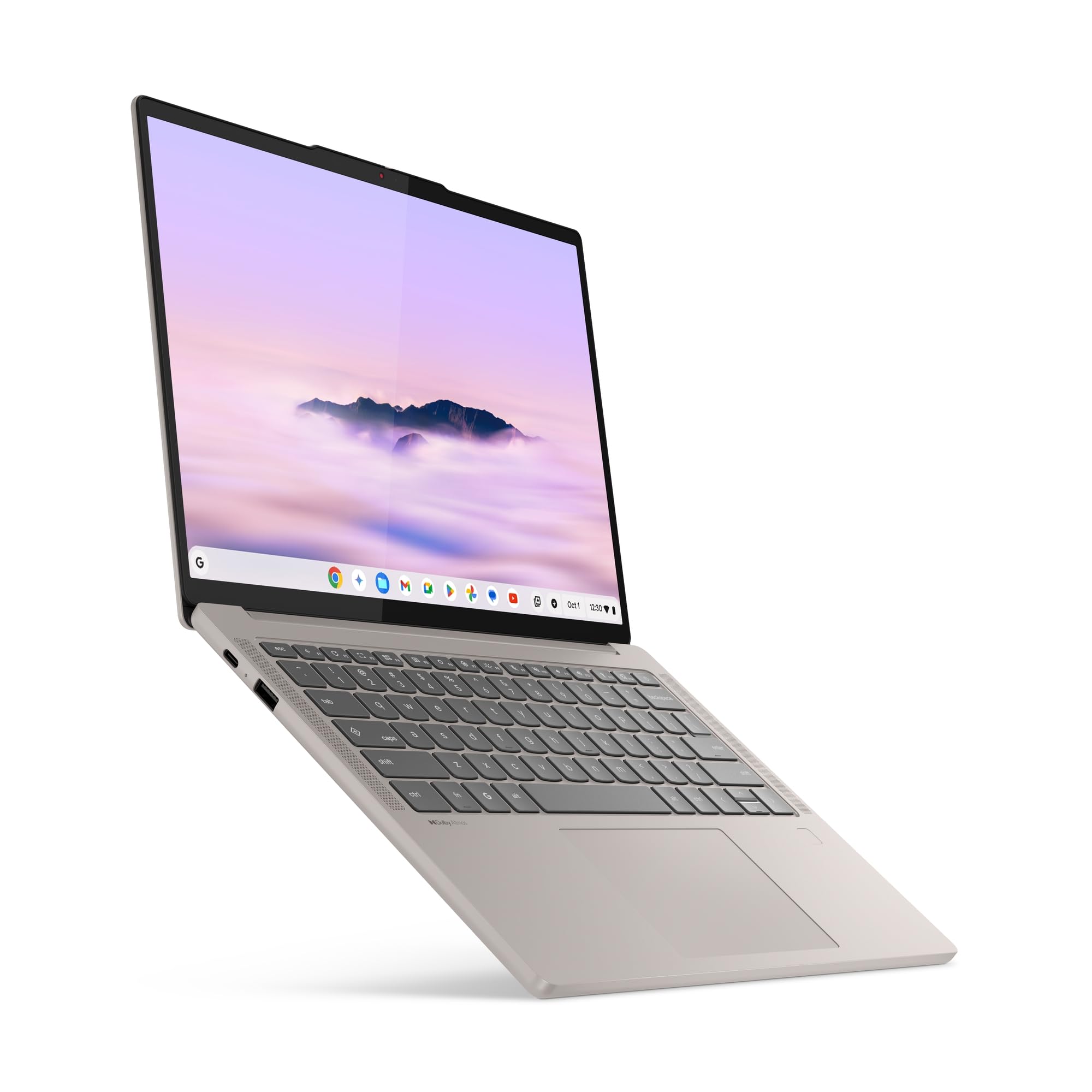 Lenovo Chrome Laptop | 14"WUXGA OLED Touch Display | MediaTek Kompanio Ultra 910 | 16GB RAM | 256GB SSD | ARM Immortalis G925 MC1 Grafik | ChromeOS | QWERTZ | Beleuchtet | Grau | 3 Monate Premium Care