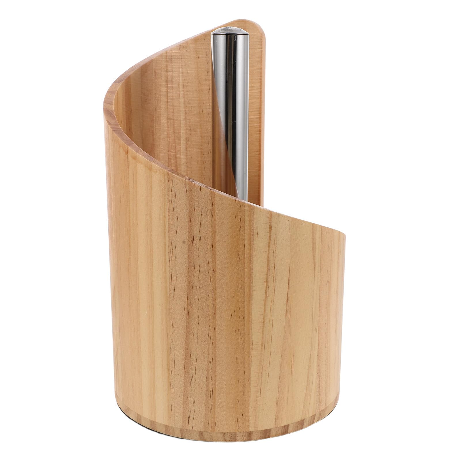 DECHOUS Portarrollos Fácil de Limpiar de Madera con Base Redonda de Papel y Varilla de Metal, Diseño Moderno Color Aleatorio Versátil para Cocina, Baño o Sala de Estar
