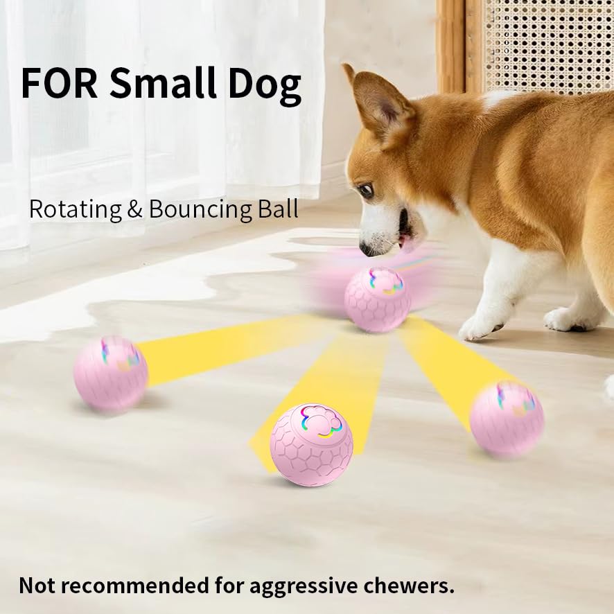 Mckkymi Interactive Dog Toy Ball - Rechargeable Jumping Ball With 3 Modes, Knot Design, Bite-Resistant, Blue - View #8