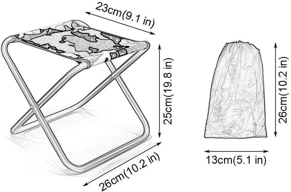 Camping Stool Folding Slacker Chair Portable Ultralight Small Storage Seat Stools Chairs for Outdoor Travel Hiking Fishing Gardening Beach